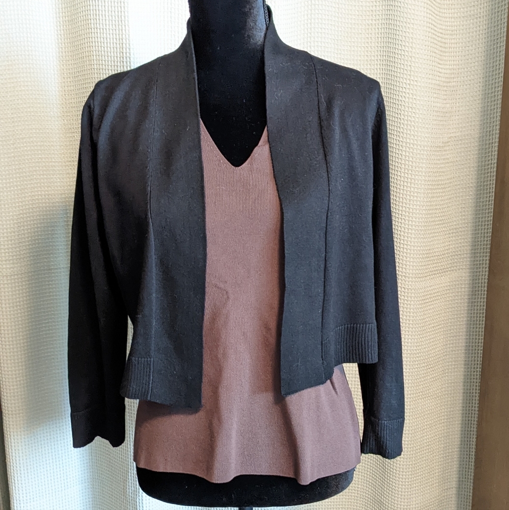 Calvin Klein cropped cardigan black size large